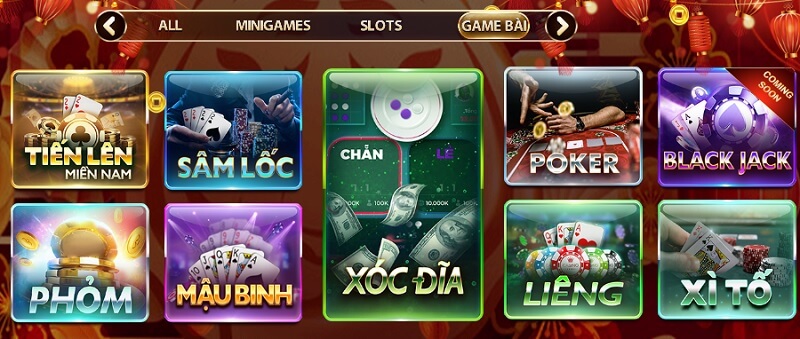 Kho game bài tại cổng game Vin89 vô cùng hấp dẫn